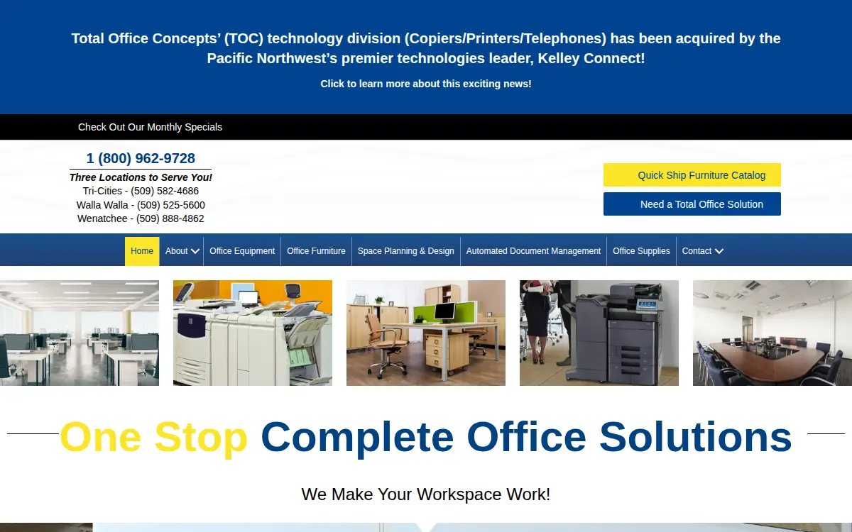 Homepage of Total Office Concepts, INC