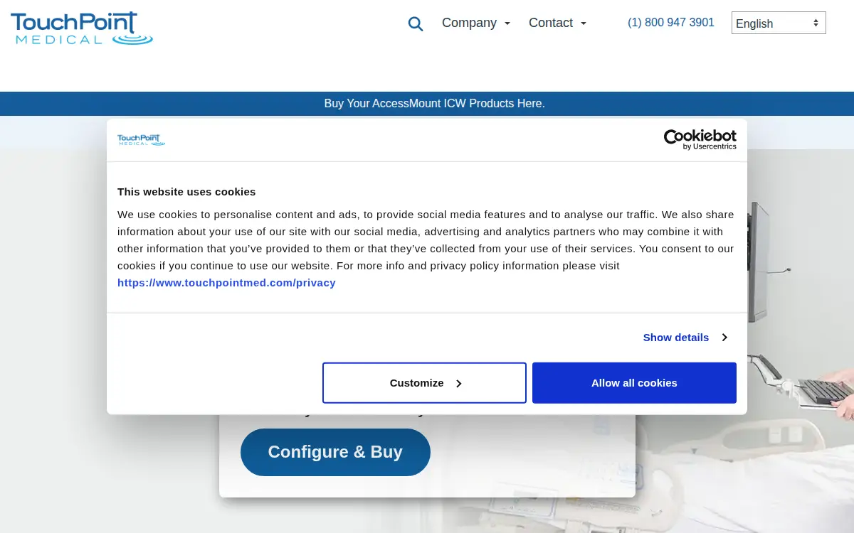 Homepage of Touchpoint Medical INC