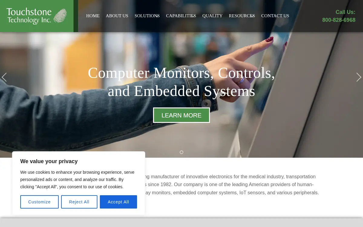 Homepage of Touchstone Technology, INC.