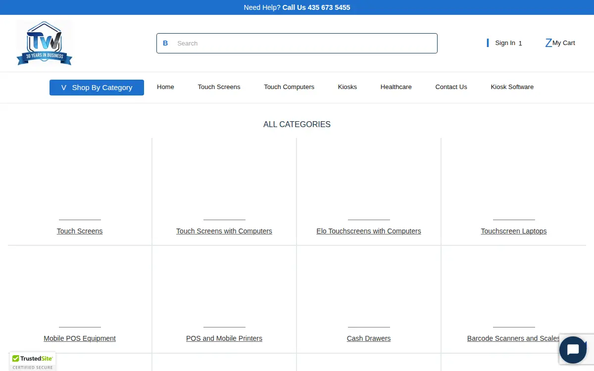 Homepage of Touch Screens INC