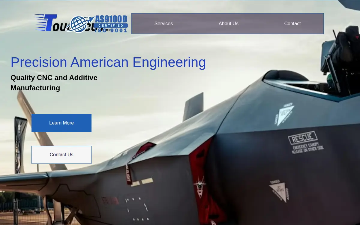 Homepage of Tough Cut Manufacturing