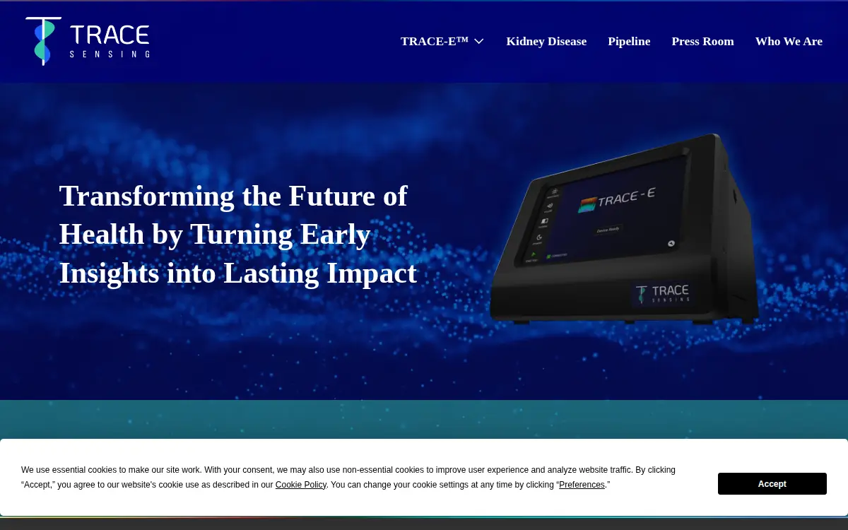 Homepage of Trace Sensing Technologies, INC.