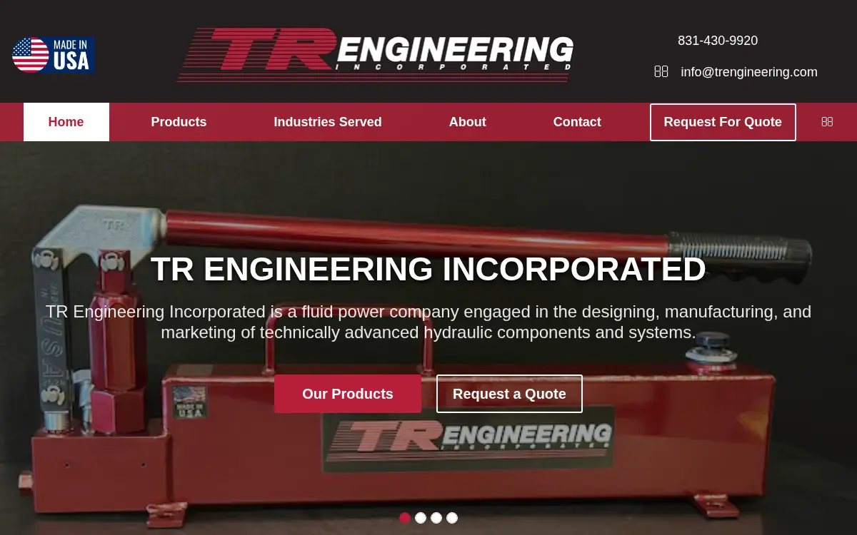 Homepage of Tr Engineering, INC