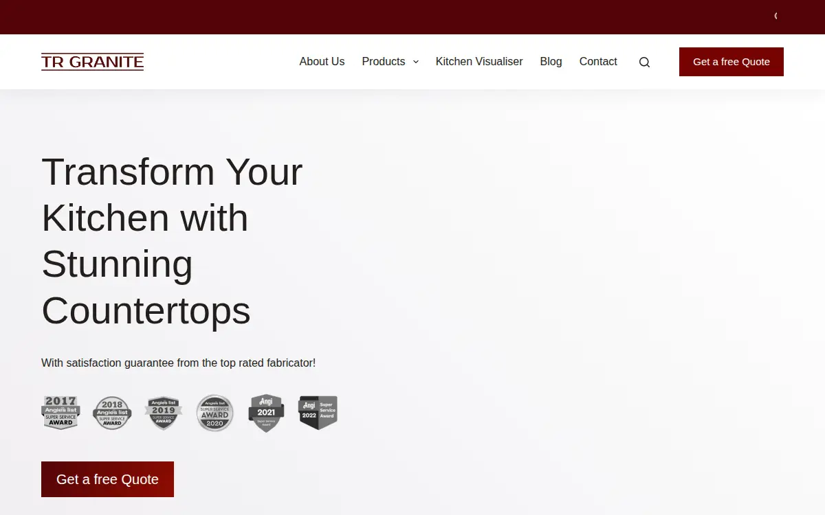 Homepage of Tr Granite & Stone Studio LLC