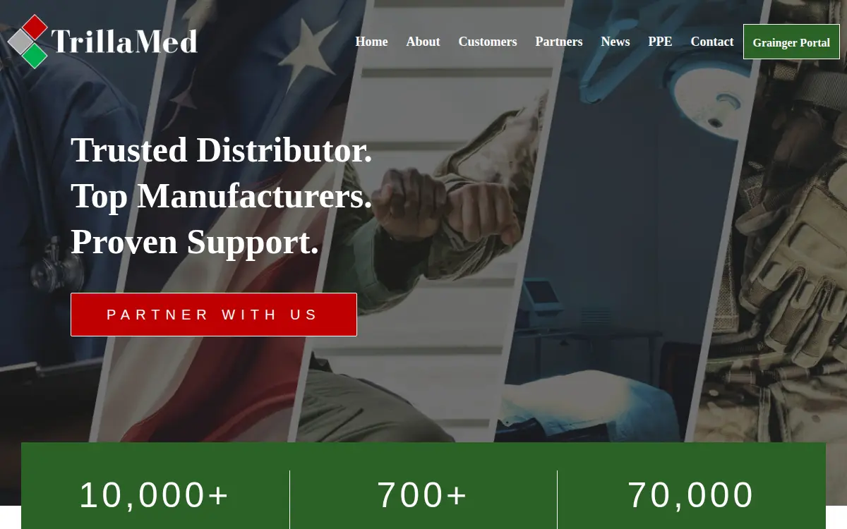 Homepage of Trillamed LLC