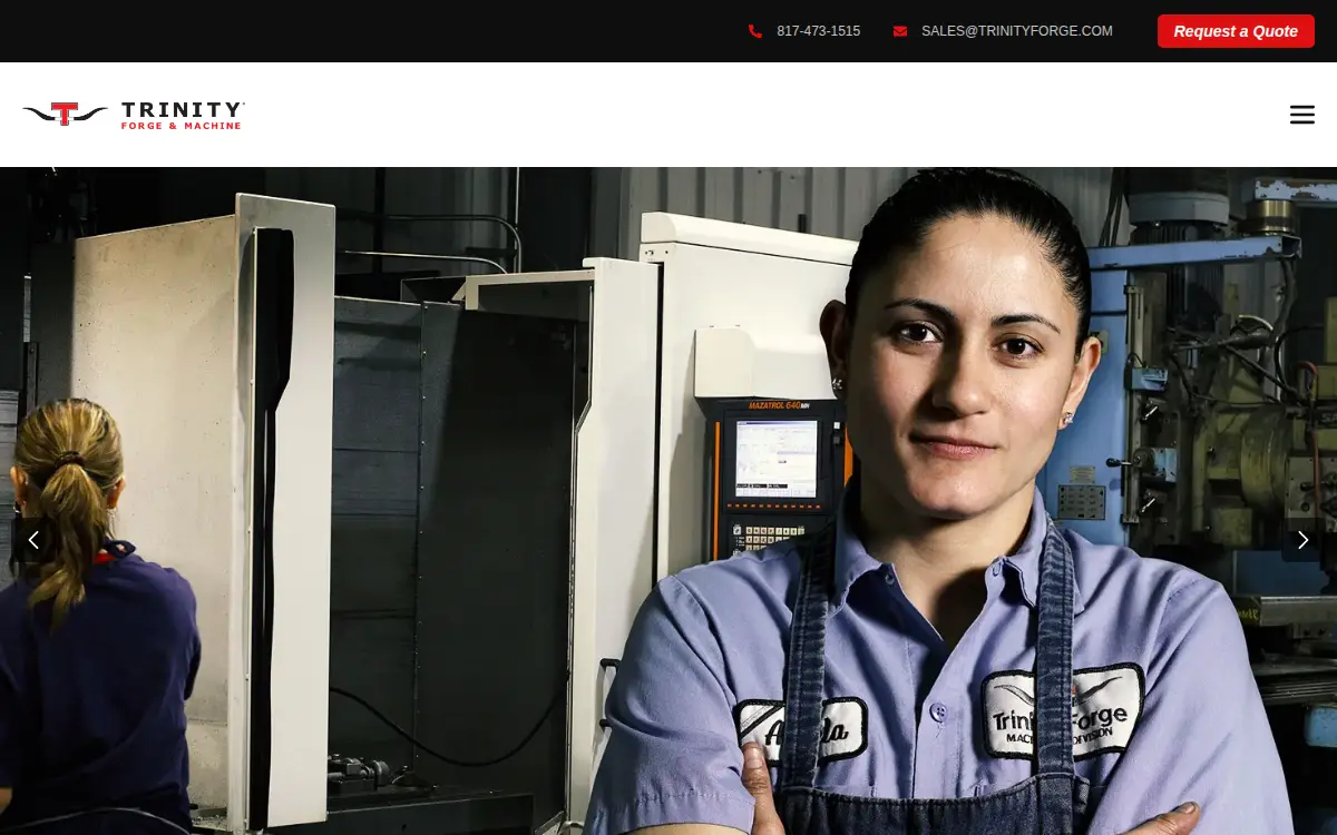Homepage of Trinity Forge, INC.
