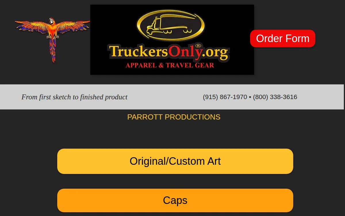 Homepage of Parrott Productions, INC.