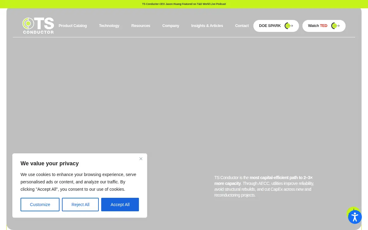 Homepage of Ts Conductor CORP.