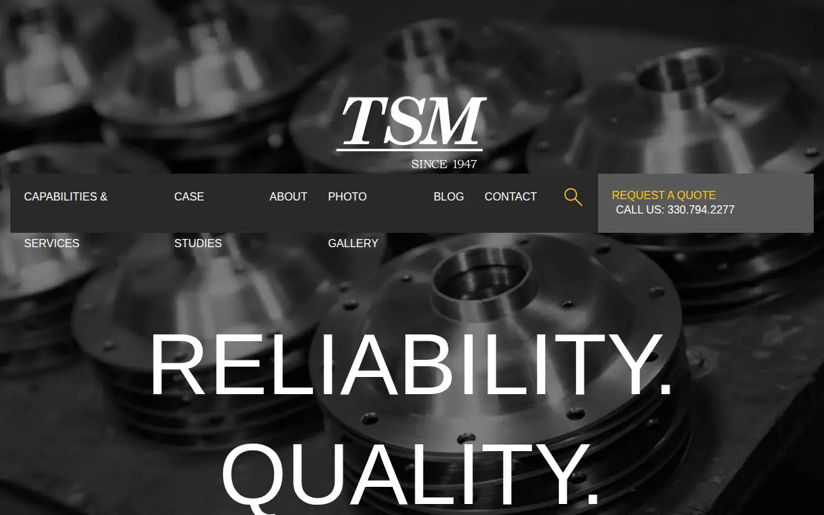 Homepage of Tallmadge Spinning & Metal Company