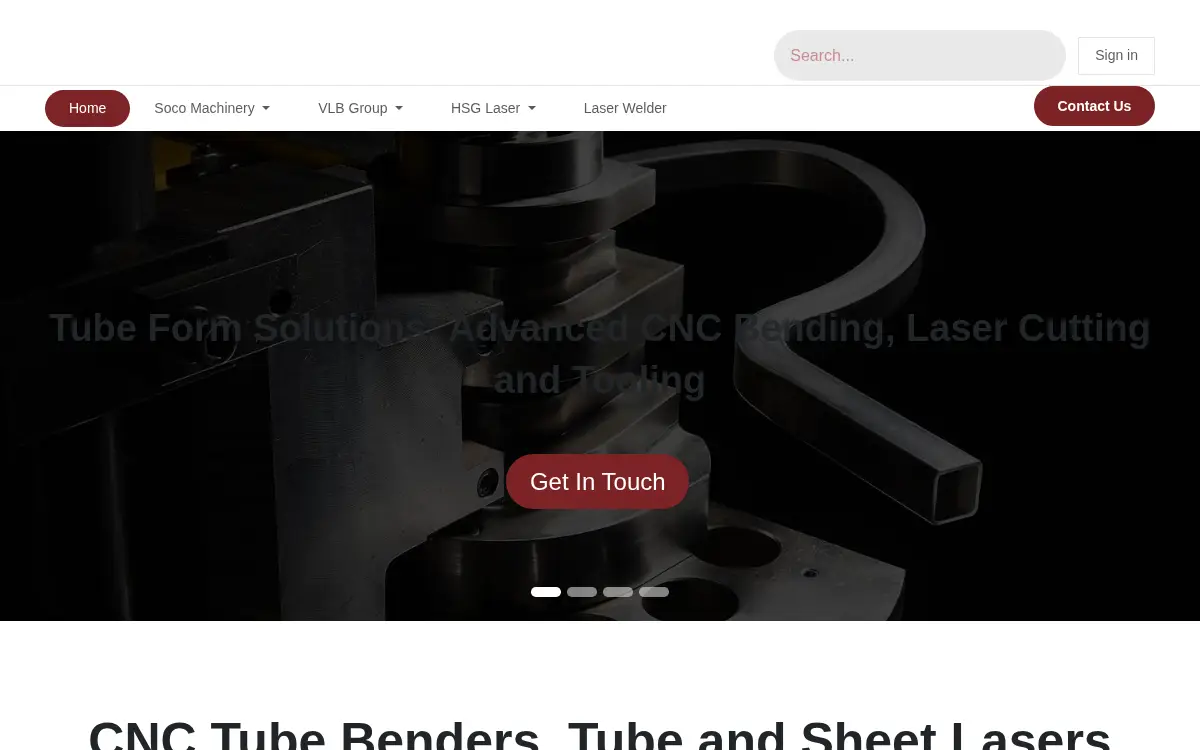Homepage of Tube Form Solutions LLC