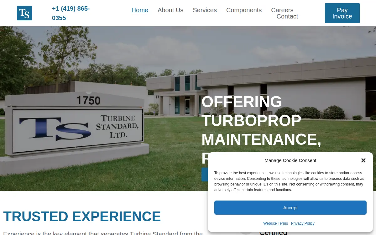 Homepage of Turbine Standard LTD.