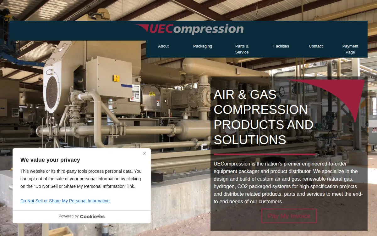 Homepage of Uecompression INC.