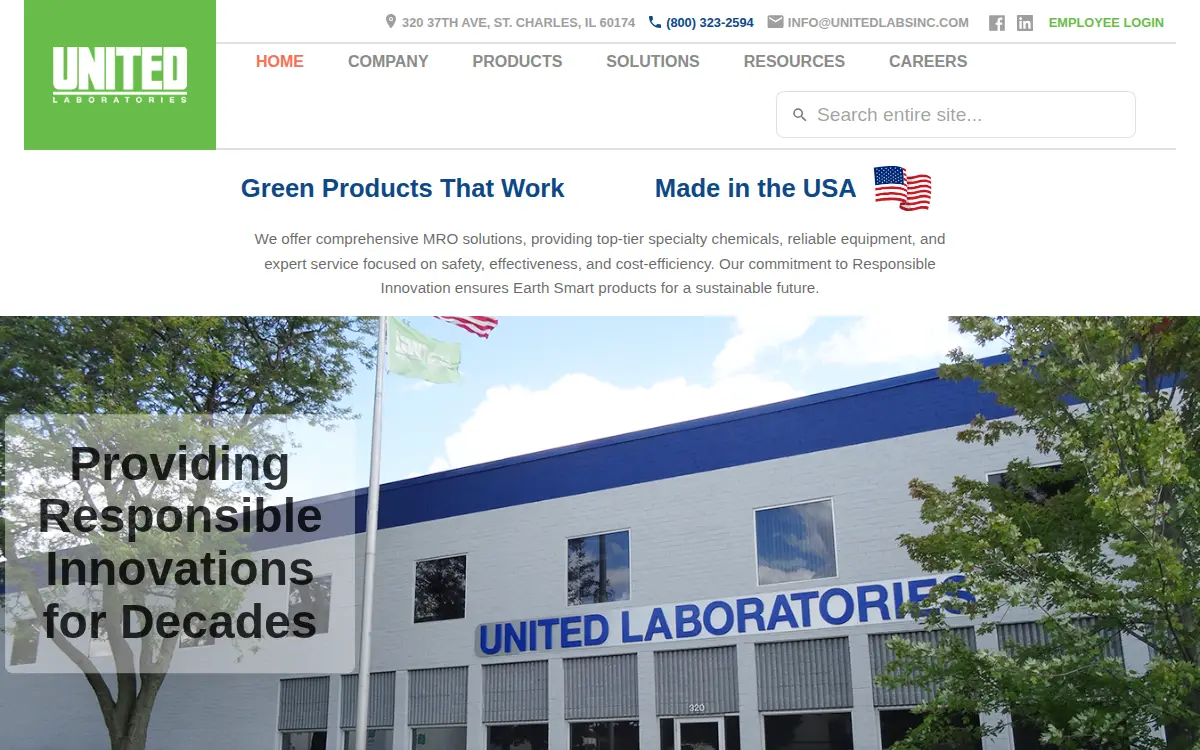 Homepage of United Laboratories INC