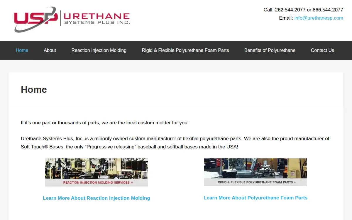 Homepage of Urethane Systems Plus, INC.