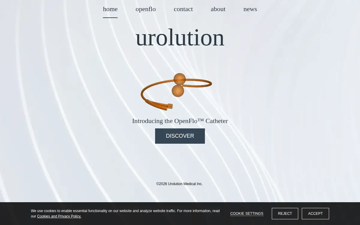Homepage of Urolution Medical INC