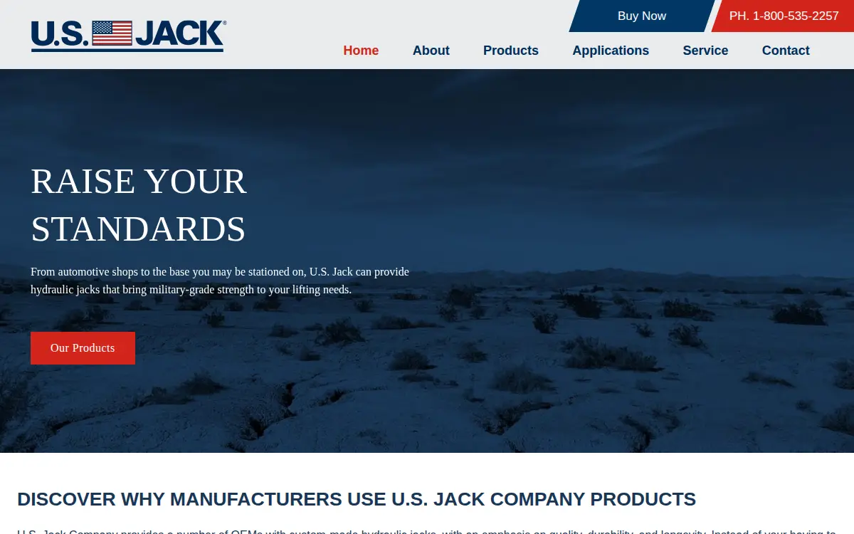 Homepage of US Jack CO