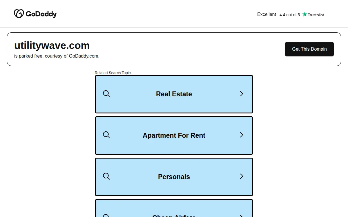Homepage of Utilitywave, LLC