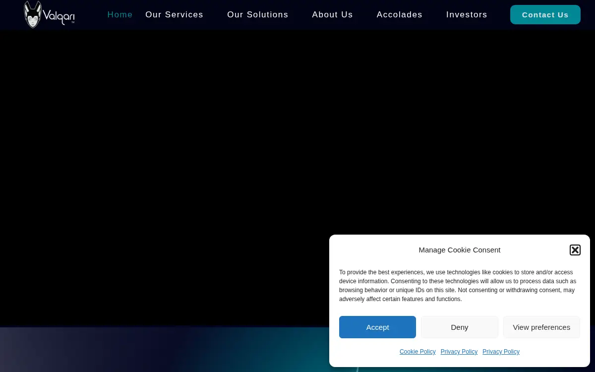 Homepage of Valqari LLC