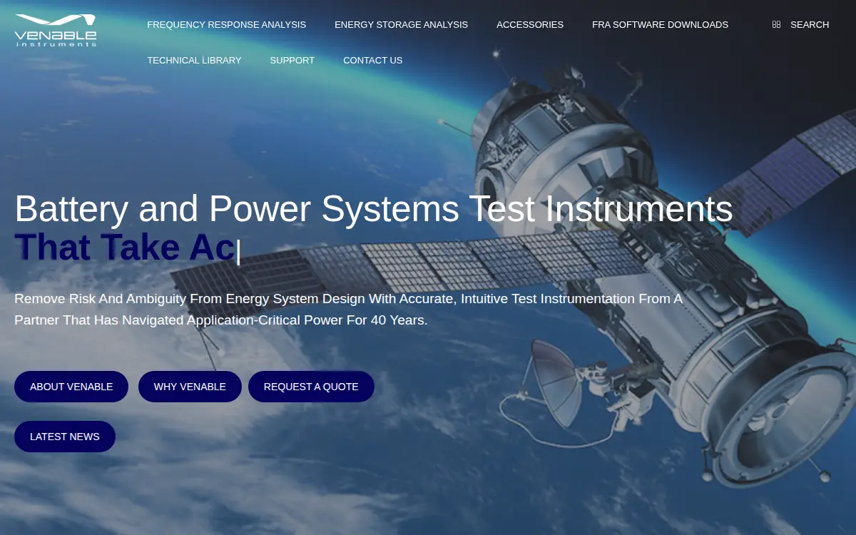 Homepage of Venable Corporation