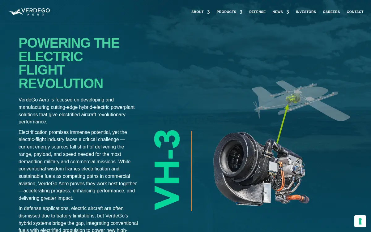 Homepage of Verdego Aero INC