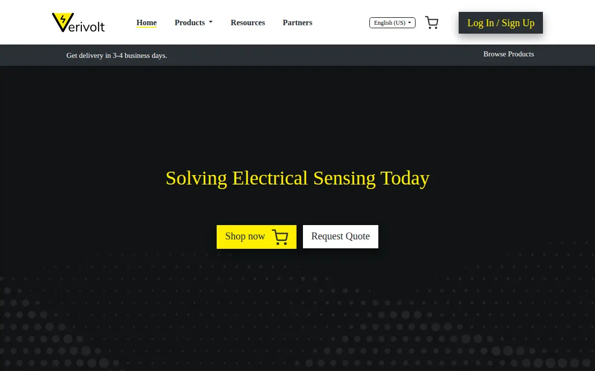 Homepage of Verivolt LLC