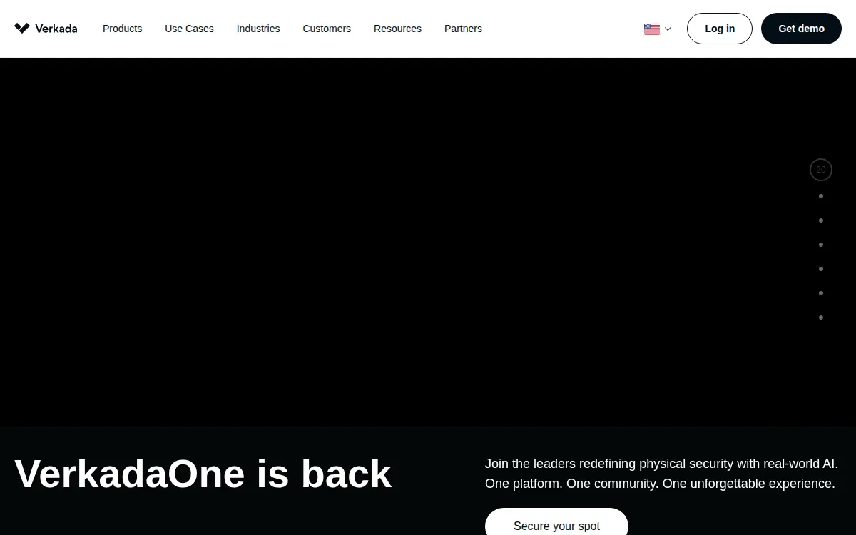 Homepage of Verkada INC