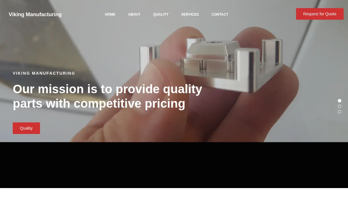 Homepage of Viking Manufacturing, LLC