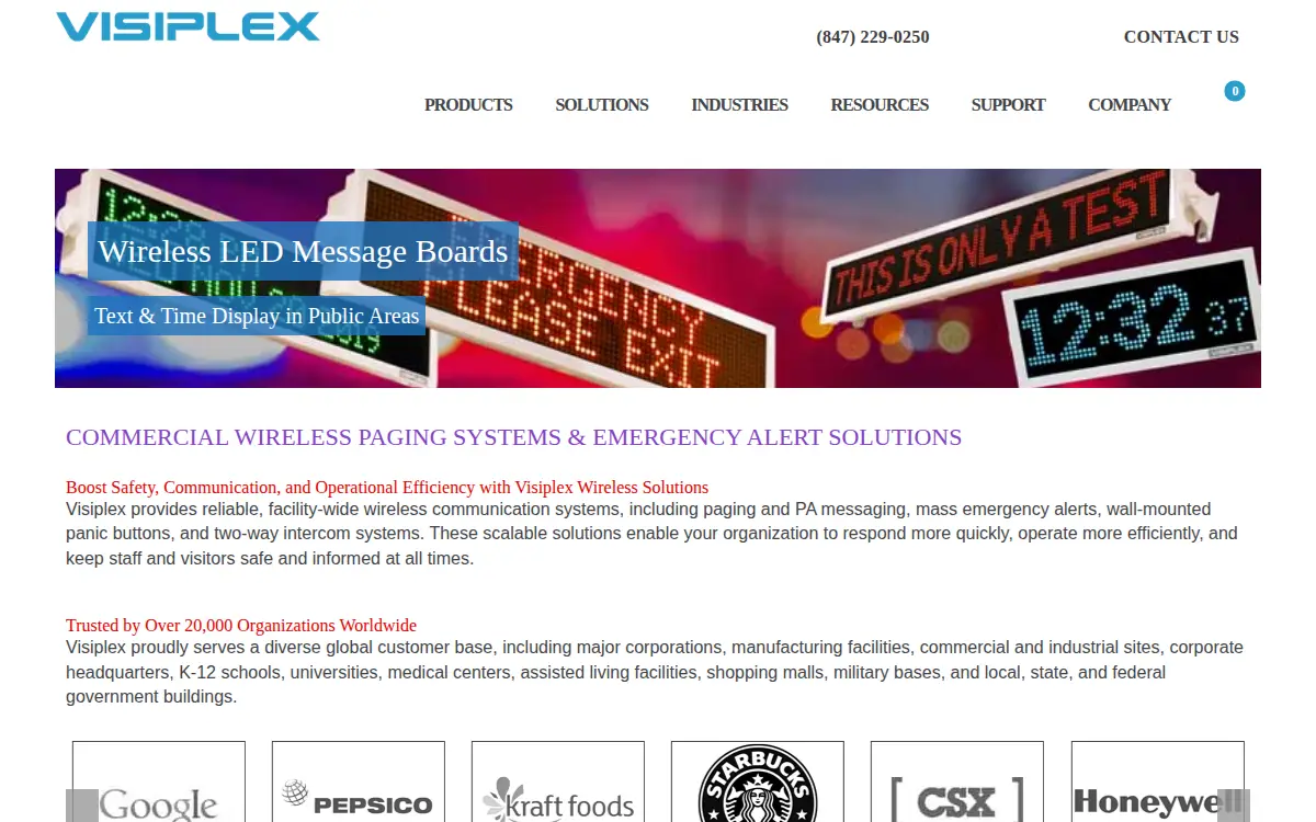Homepage of Visiplex INC.