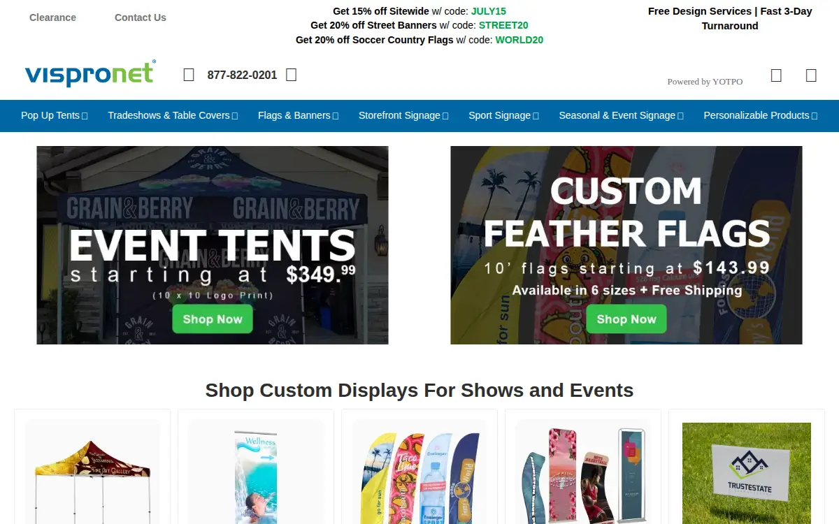Homepage of Tex Visions LLC