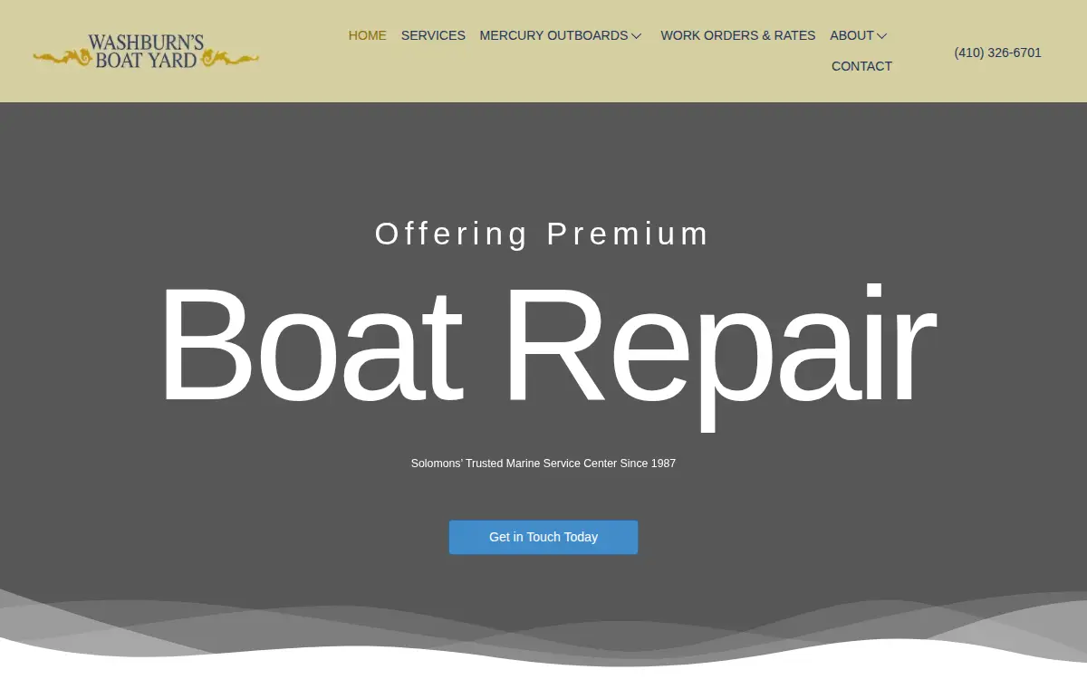 Homepage of Chris Washburns Boat Yard, INC.