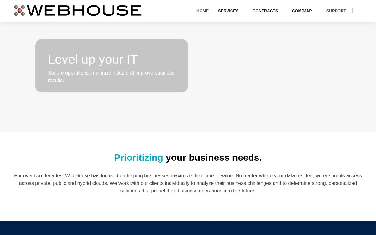 Homepage of Web House, INC.