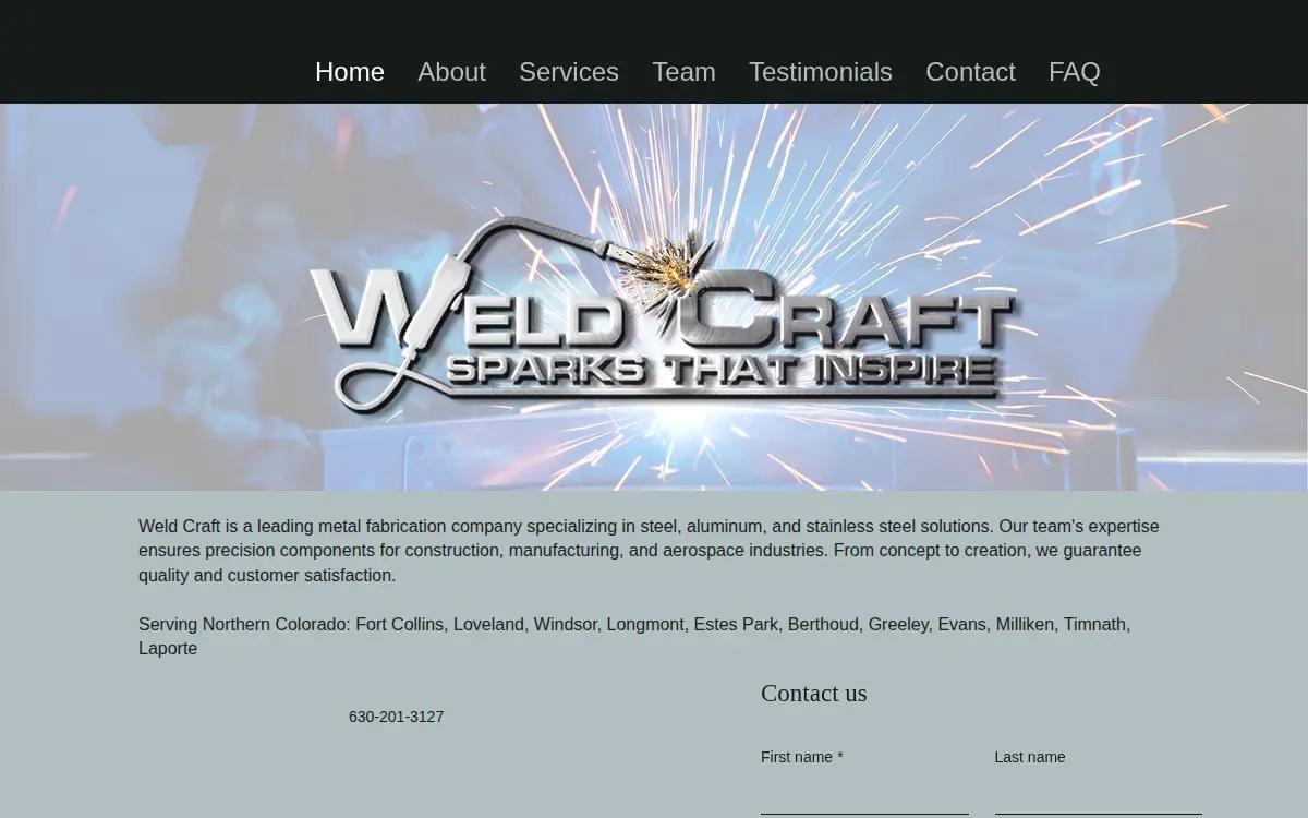 Homepage of Weld Craft
