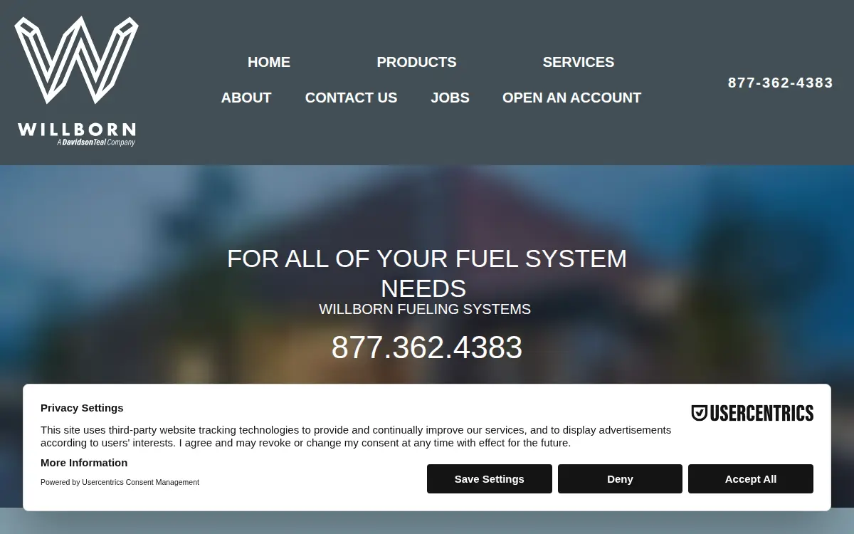 Homepage of Willborn Bros. Co., LLC