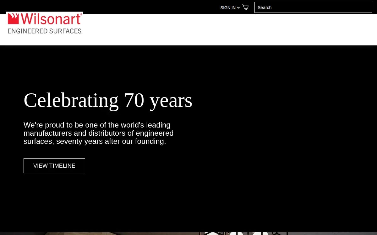 Homepage of Wilsonart International Holdings LLC