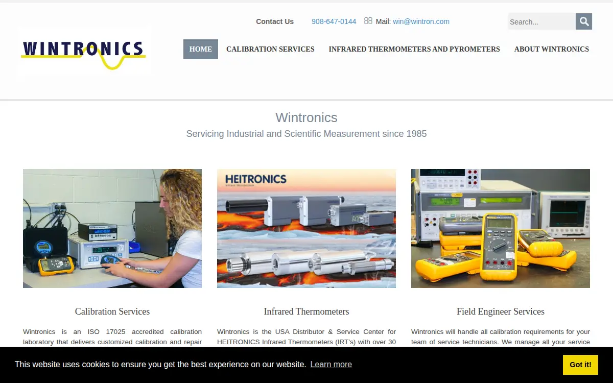 Homepage of Wintronics INC