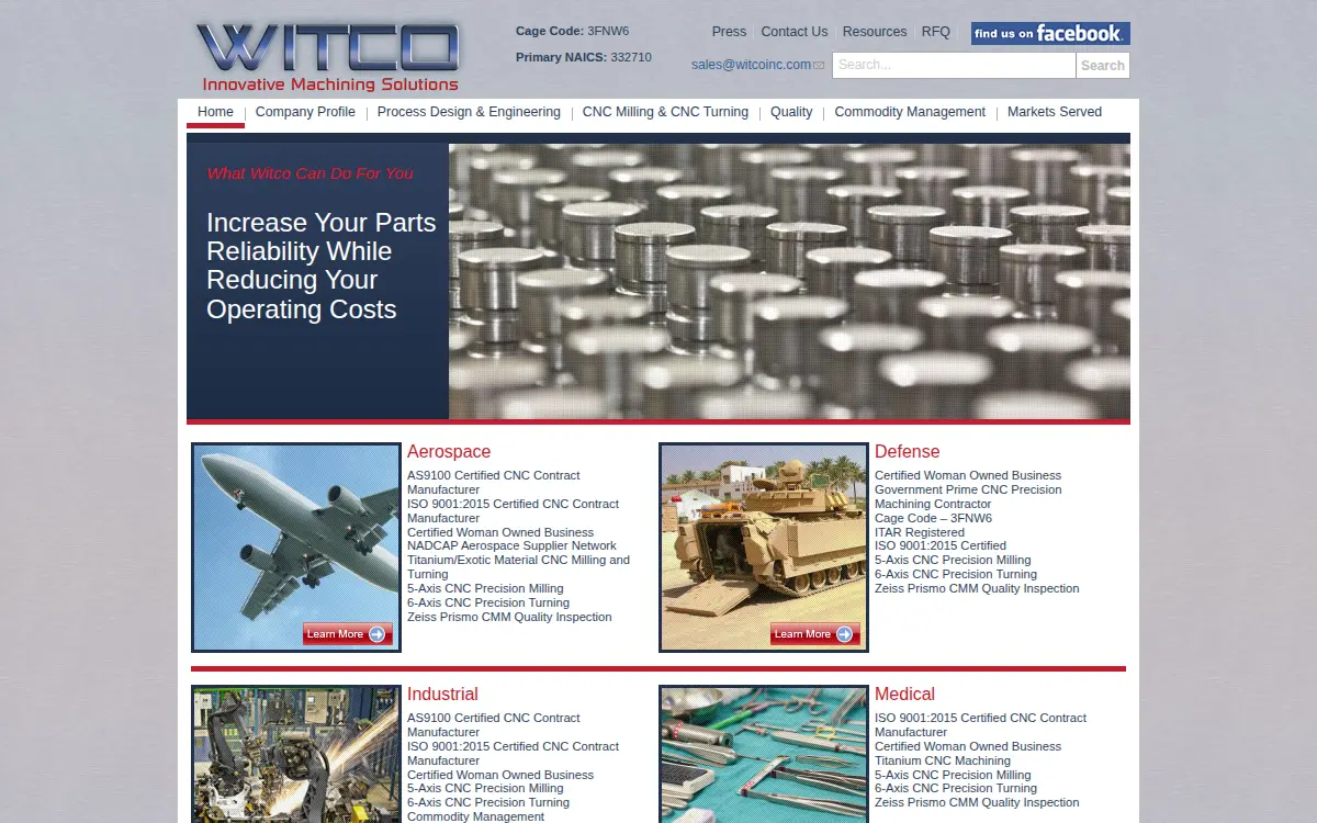 Homepage of Witco INC