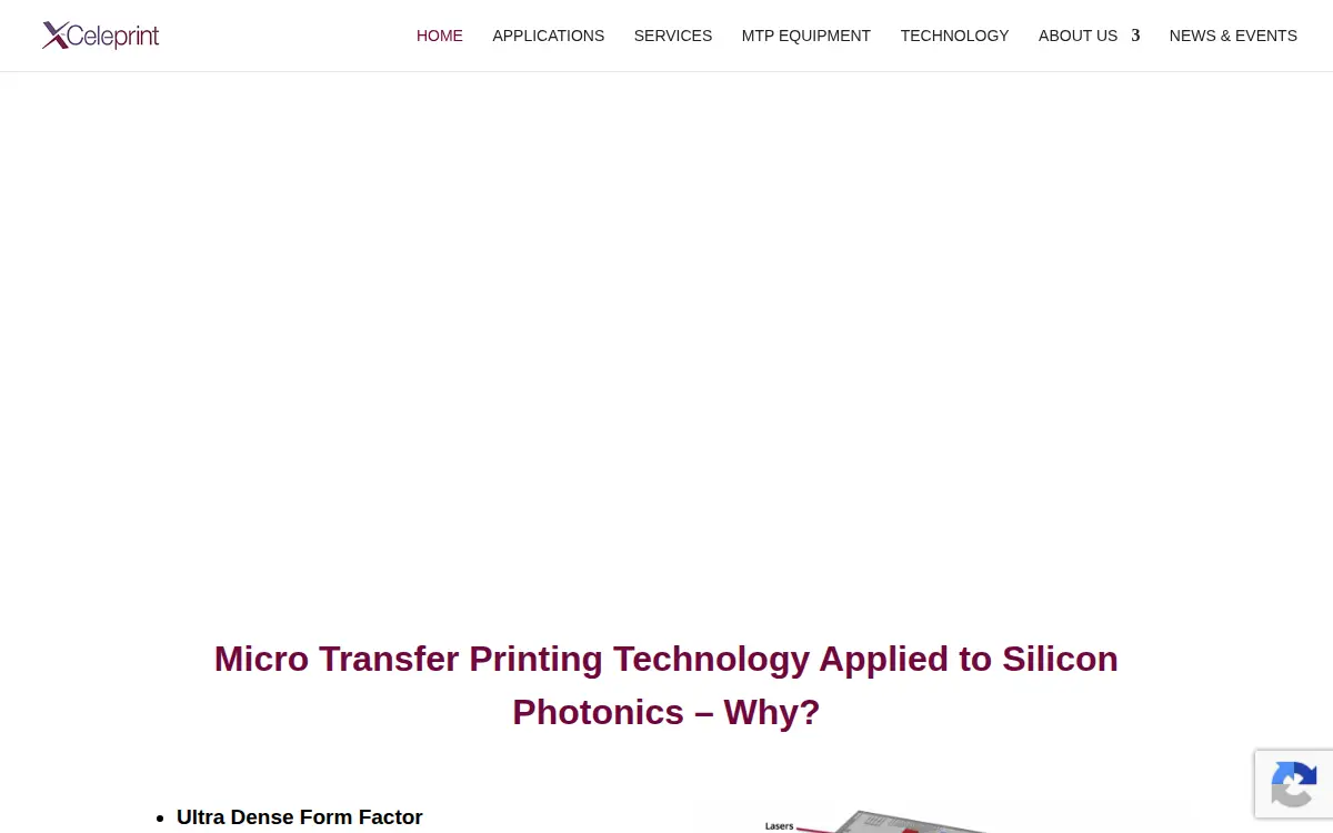 Homepage of X-celeprint INC.