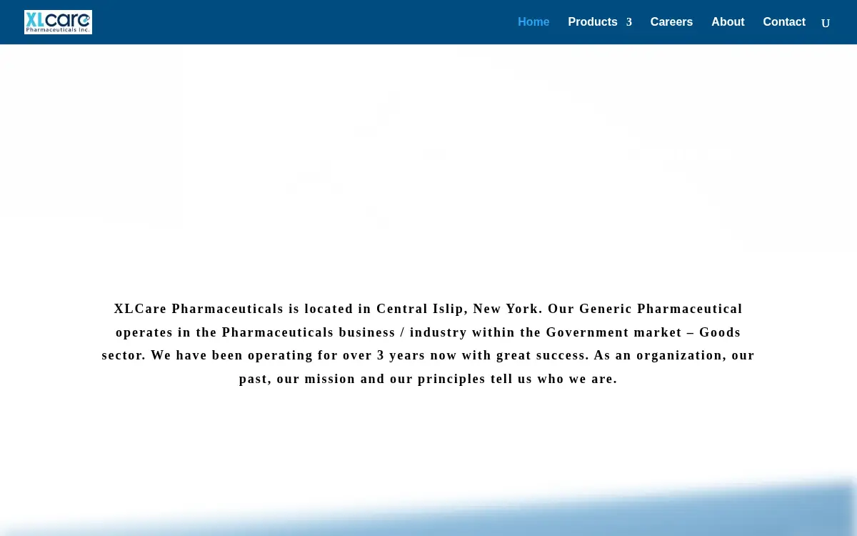 Homepage of Xlcare Pharmaceuticals INC