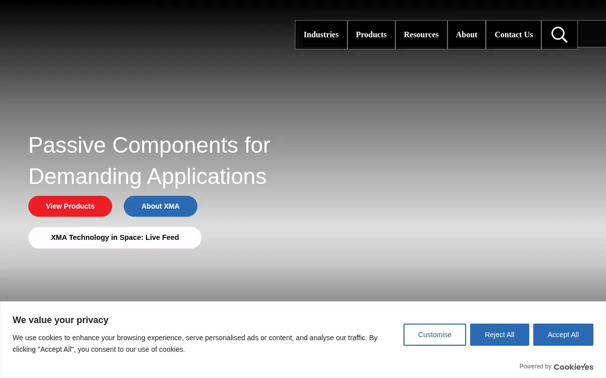 Homepage of Xma Corporation