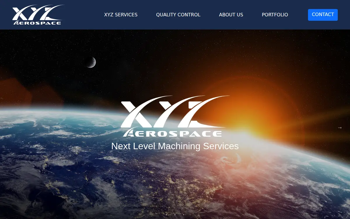 Homepage of Xyz Aerospace LLC