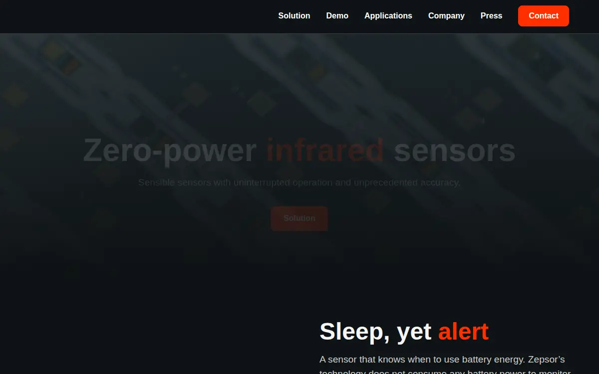 Homepage of Zepsor Technologies INC