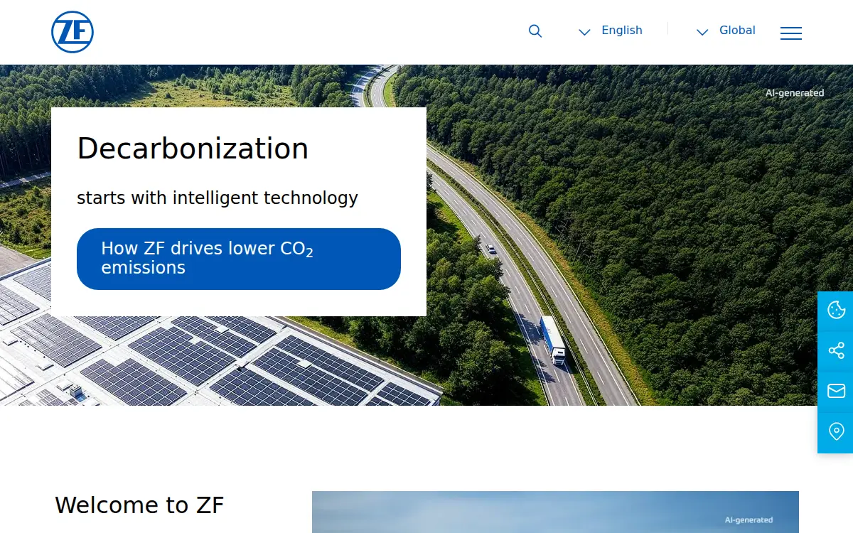 Homepage of Zf Active Safety US INC