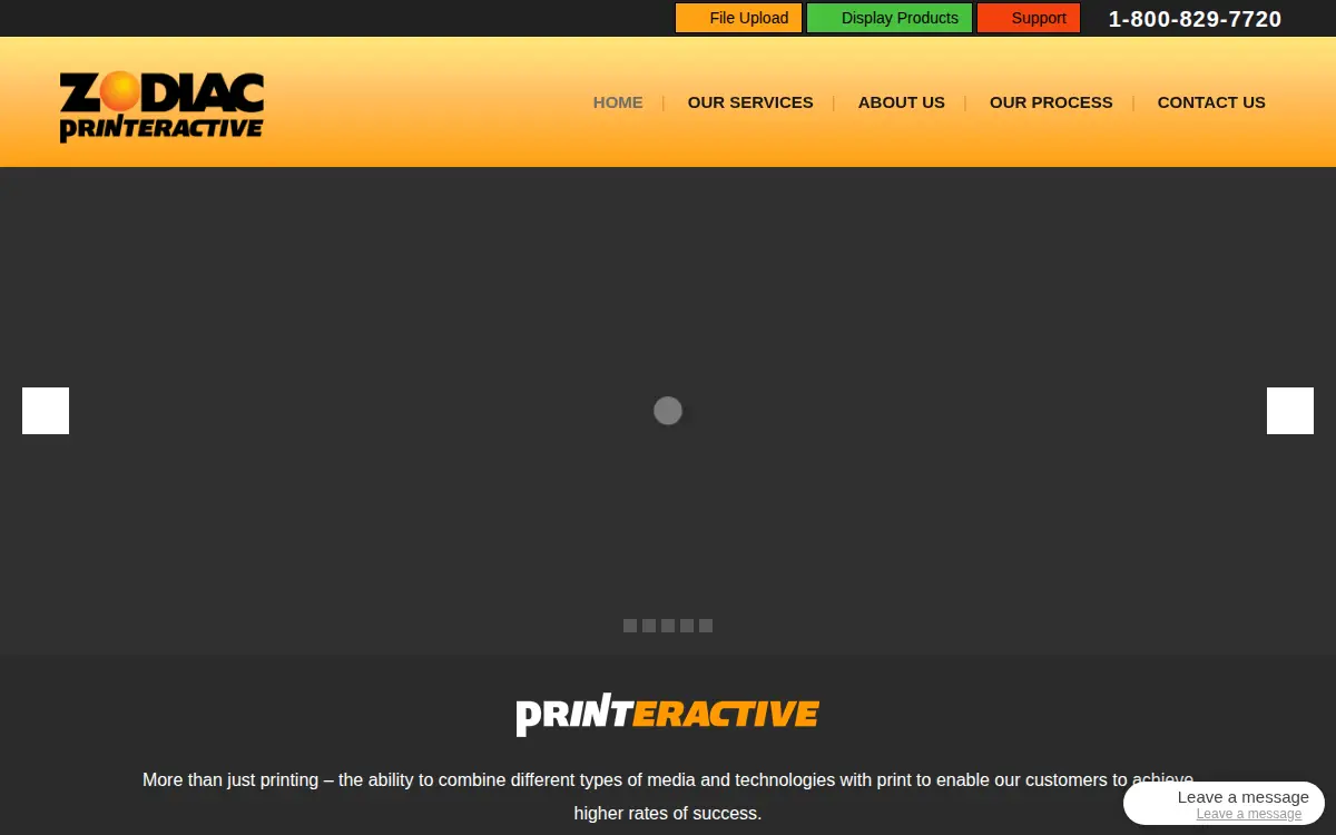 Homepage of Zodiac Printing Corporation