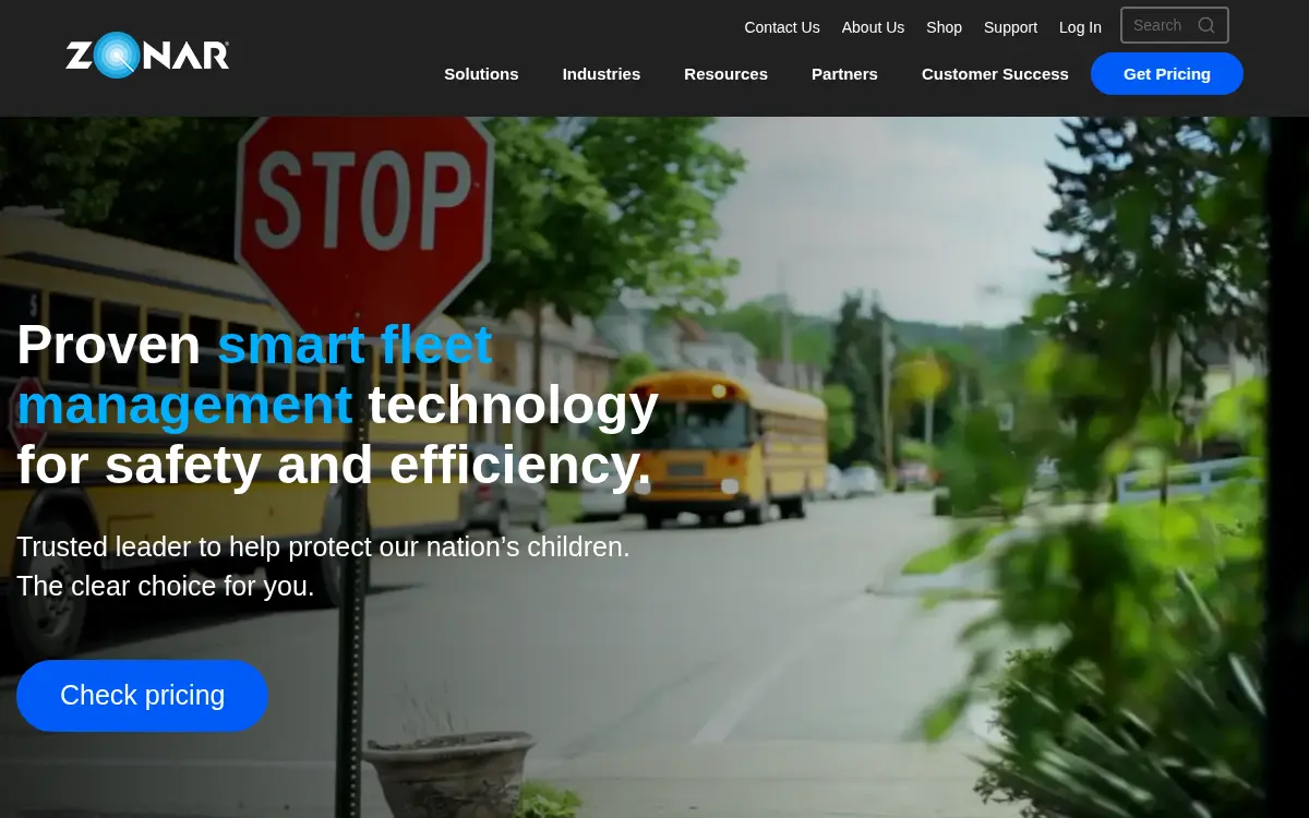 Homepage of Zonar Systems, INC.